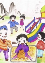 《和諧城市，共享美好童年》 陳劉筱旭 12歲 鳳臺(tái)縣第十中學(xué) 六（5）班