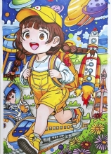《我的航天夢(mèng)，建設(shè)智慧城市》文雅婷 11歲 壽縣隱賢鎮(zhèn)第一小學(xué) 五（2）班